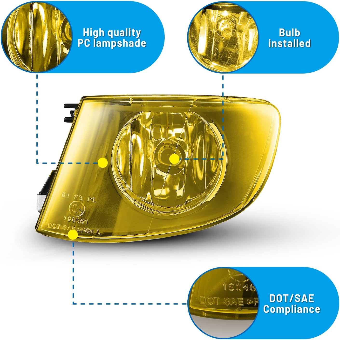 YELLOW E92 FOG LIGHTS